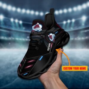 Colorado Avalanche Personalized NHL Sport Black Max Soul Shoes