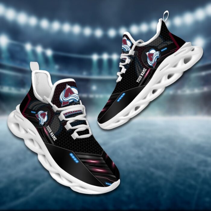 Colorado Avalanche Personalized NHL Sport Black Max Soul Shoes