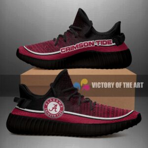 Colorful Line Words Alabama Crimson Tide Yeezy Shoes