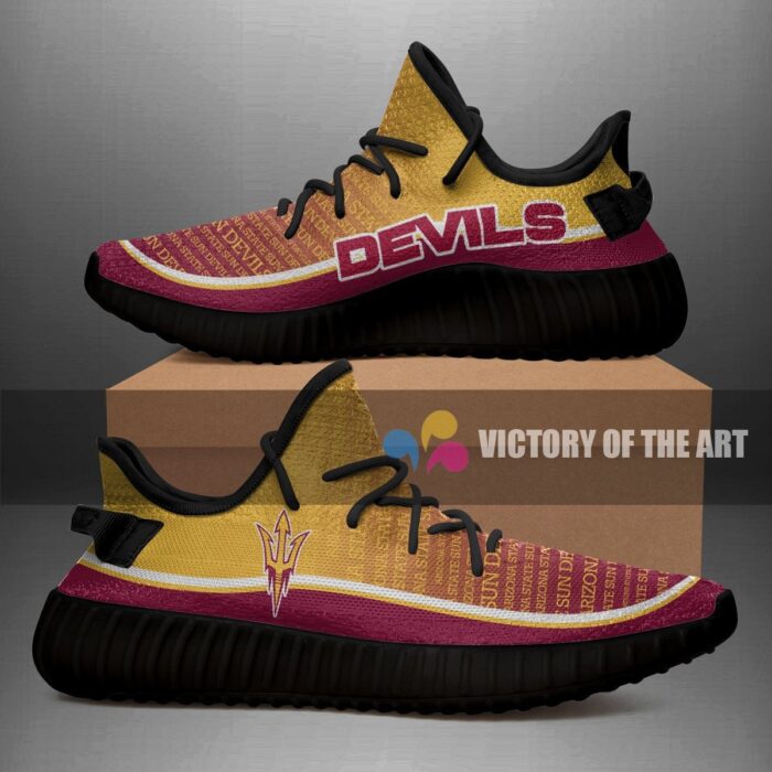 Colorful Line Words Arizona State Sun Devils Yeezy Shoes