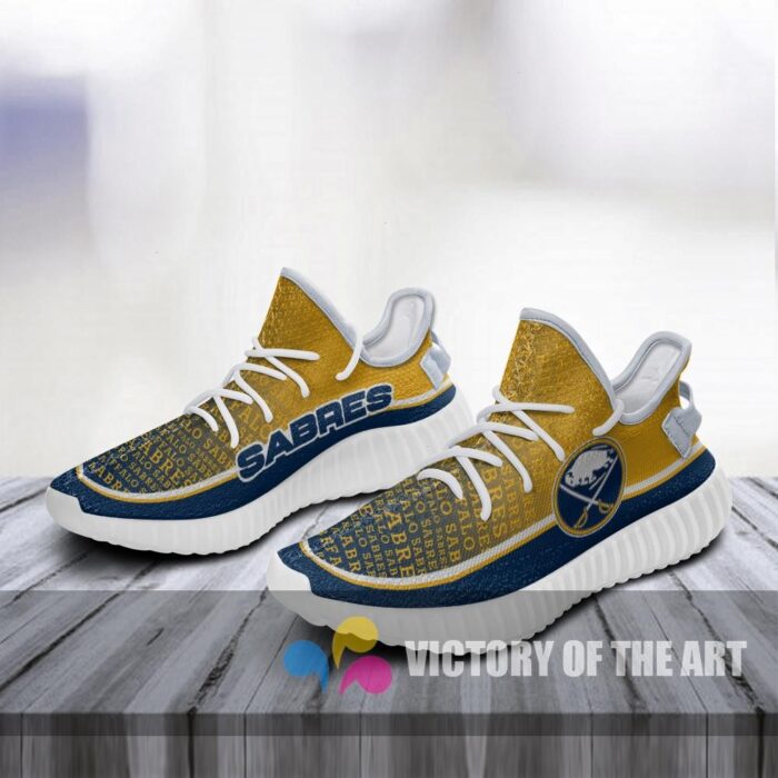 Colorful Line Words Buffalo Sabres Yeezy Shoes