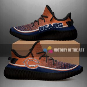 Colorful Line Words Chicago Bears Yeezy Shoes