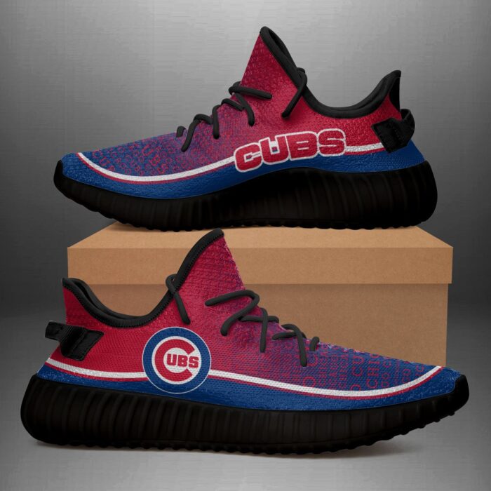 Colorful Line Words Chicago Cubs Yeezy Shoes