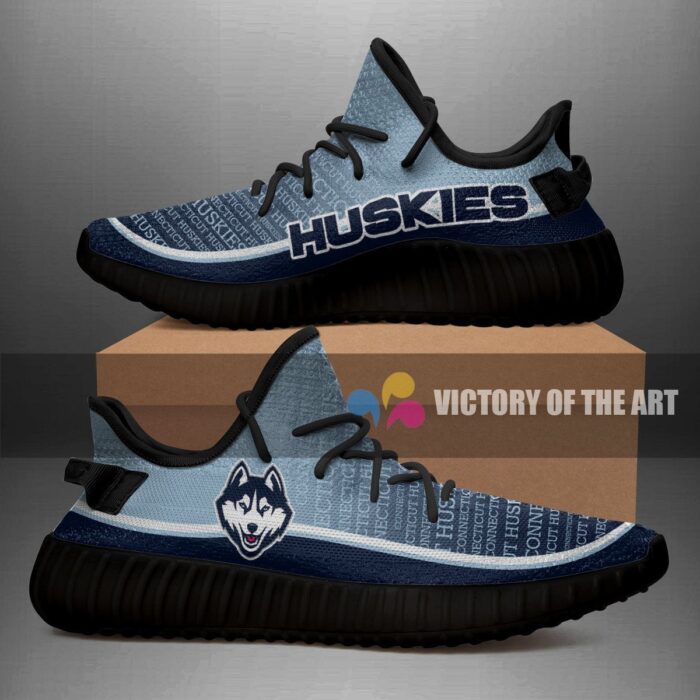 Colorful Line Words Connecticut Huskies Yeezy Shoes