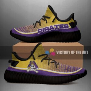 Colorful Line Words East Carolina Pirates Yeezy Shoes