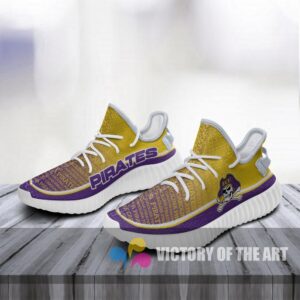 Colorful Line Words East Carolina Pirates Yeezy Shoes