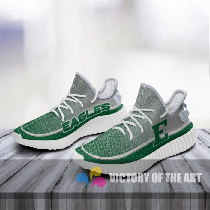 Colorful Line Words Eastern Michigan Eagles Yeezy Shoes