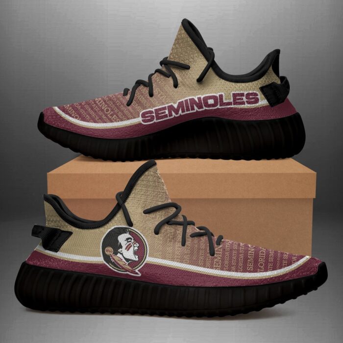 Colorful Line Words Florida State Seminoles Yeezy Shoes