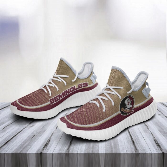 Colorful Line Words Florida State Seminoles Yeezy Shoes