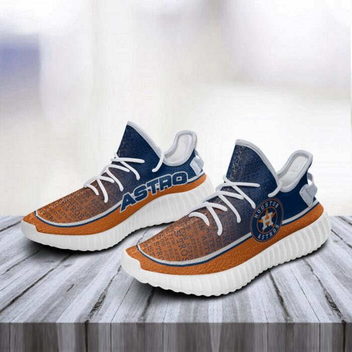 Colorful Line Words Houston Astros Yeezy Shoes