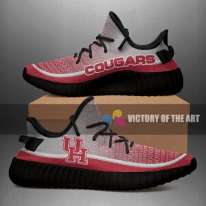 Colorful Line Words Houston Cougars Yeezy Shoes