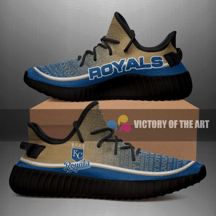 Colorful Line Words Kansas City Royals Yeezy Shoes