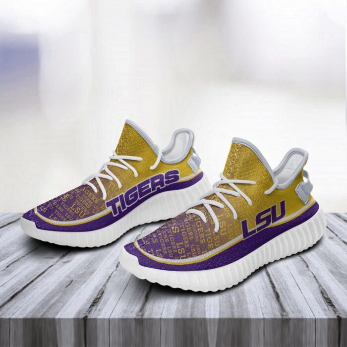 Colorful Line Words Lsu Tigers Yeezy Shoes