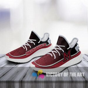 Colorful Line Words Miami Redhawks Yeezy Shoes