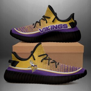 Colorful Line Words Minnesota Vikings Yeezy Shoes