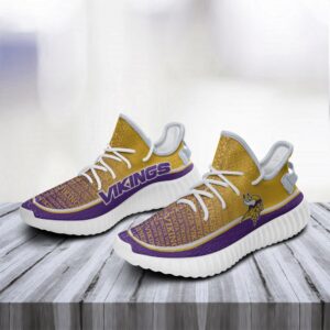 Colorful Line Words Minnesota Vikings Yeezy Shoes