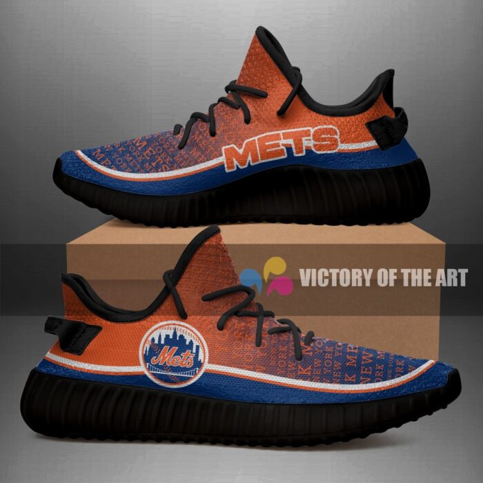 Colorful Line Words New York Mets Yeezy Shoes