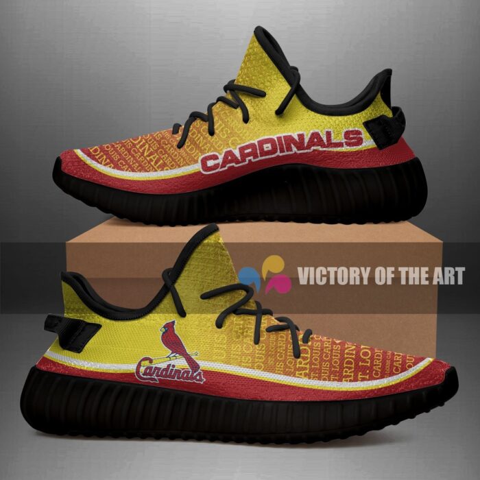 Colorful Line Words St. Louis Cardinals Yeezy Shoes