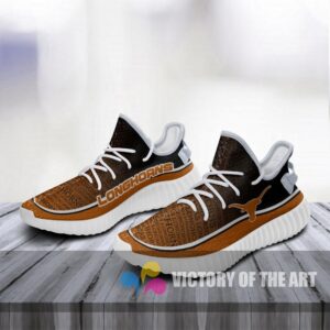 Colorful Line Words Texas Longhorns Yeezy Shoes