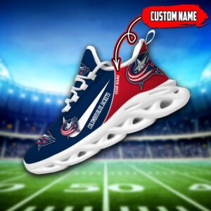 Columbus Blue Jackets Custom Name NHL New Max Soul Shoes