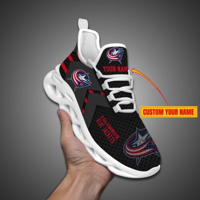 Columbus Blue Jackets Personalized NHL Luxury Max Soul Shoes