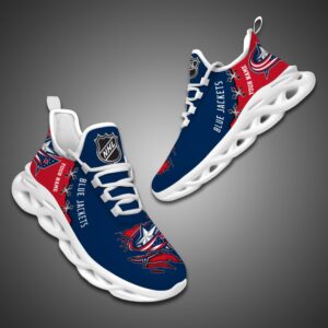 Columbus Blue Jackets Personalized NHL Max Soul Shoes