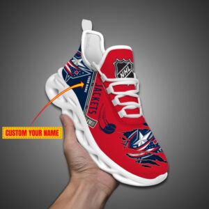 Columbus Blue Jackets Personalized NHL Max Soul Shoes Ver 2