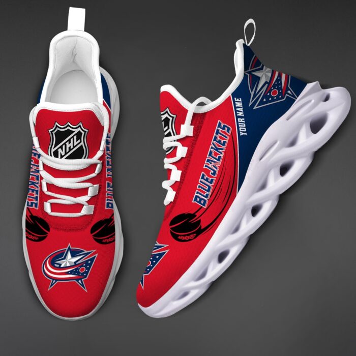 Columbus Blue Jackets Personalized NHL New Max Soul Shoes