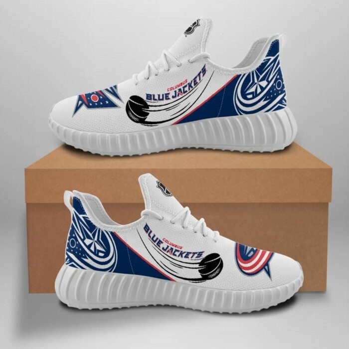 Columbus Blue Jackets Unisex Sneakers New Sneakers Hockey Custom Shoes Columbus Blue Jackets Yeezy B