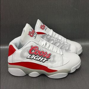 Coors Light Beer Red White Air Jordan 13 Sneaker Shoes