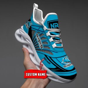 Cronulla Sutherland Sharks Custom Name NRL Max Soul Shoes