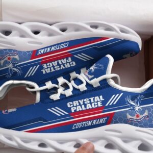 Crystal Palace FC Custom Name Blue Red Max Soul Shoes