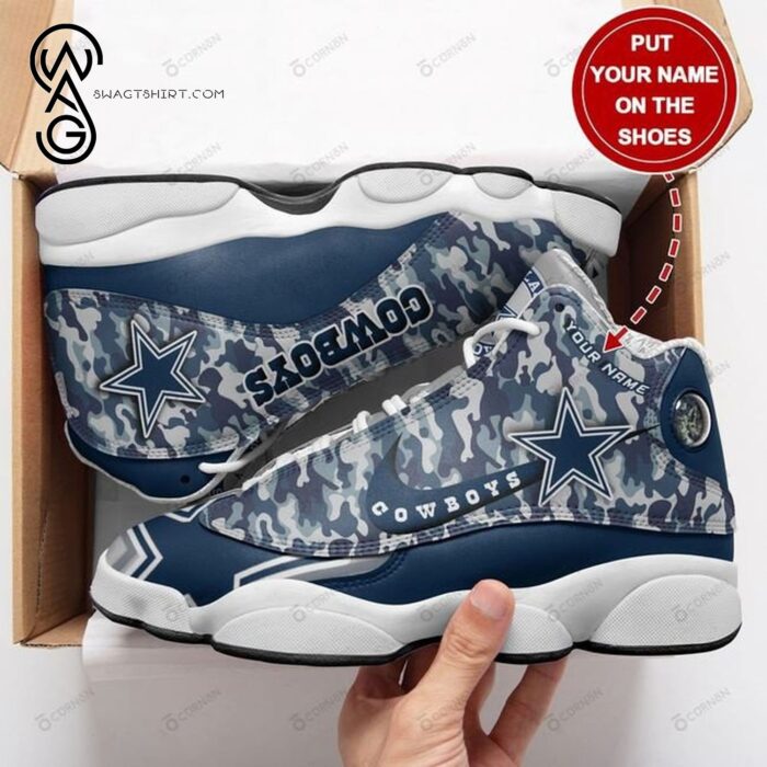 Custom Dallas Cowboys Football Team Air Jordan 13 Shoes