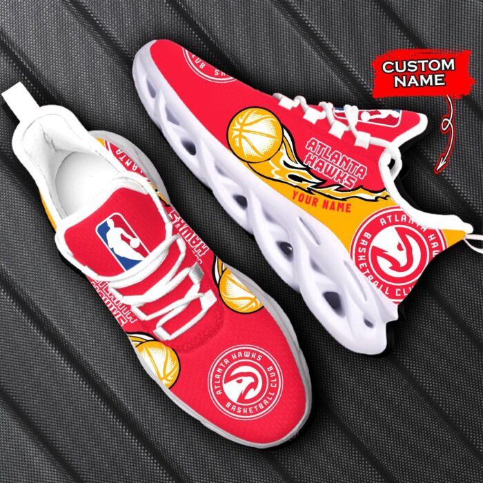 Custom Name Atlanta Hawks Personalized Max Soul Shoes 100 M12