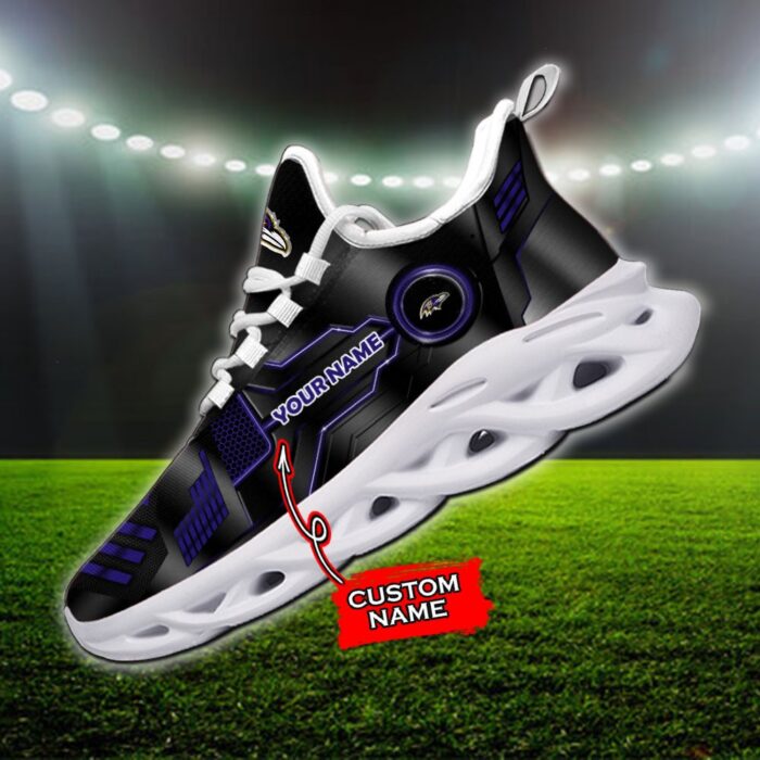 Custom Name Baltimore Ravens Max Soul Shoes for Fan