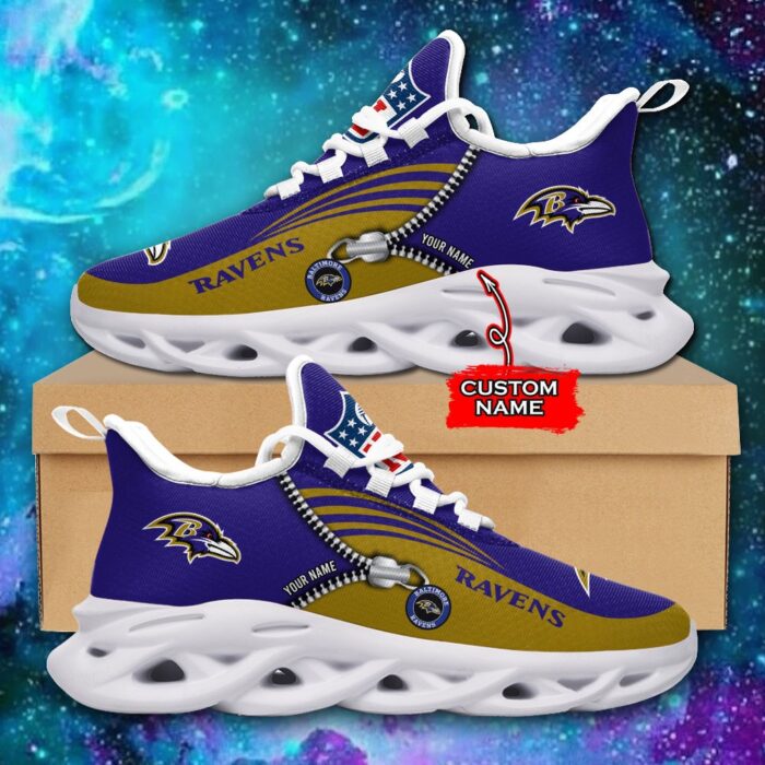 Custom Name Baltimore Ravens Personalized Max Soul Shoes 75