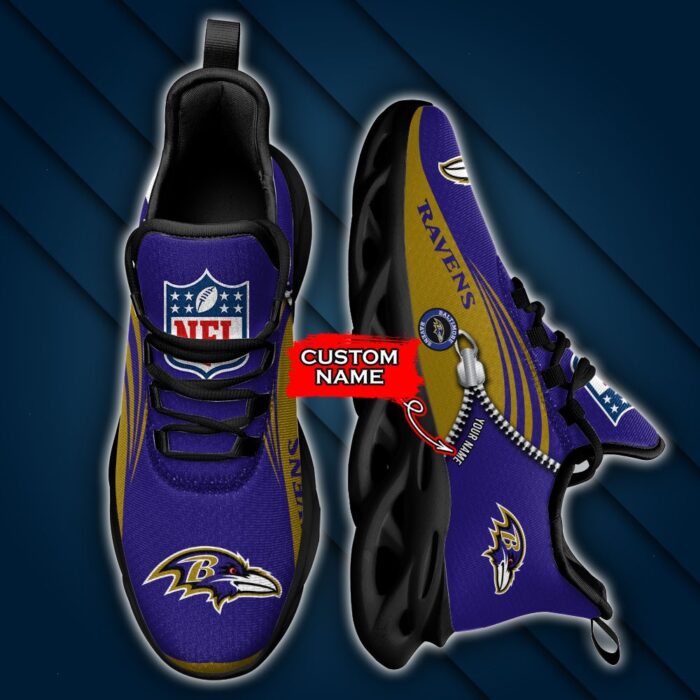 Custom Name Baltimore Ravens Personalized Max Soul Shoes 75