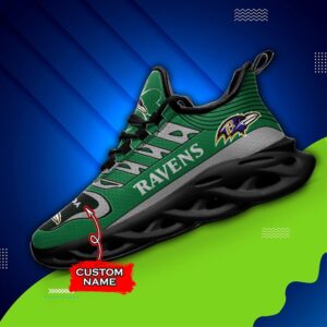 Custom Name Baltimore Ravens Personalized Max Soul Shoes 76