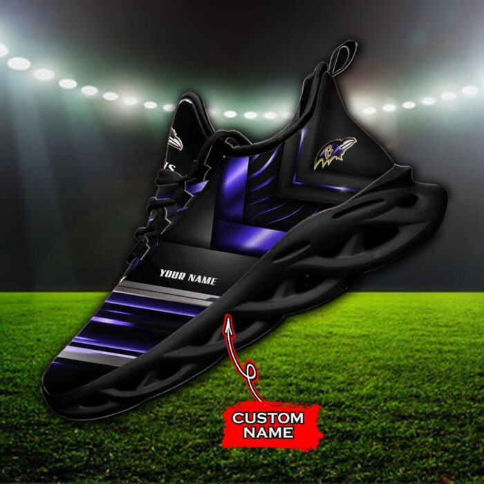 Custom Name Baltimore Ravens Personalized Max Soul Shoes 86