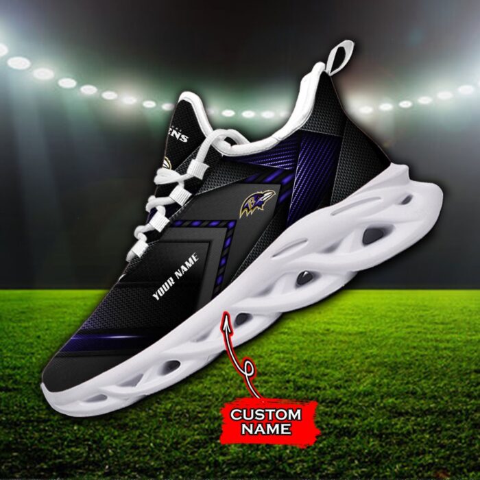 Custom Name Baltimore Ravens Personalized Max Soul Shoes Fan Gift