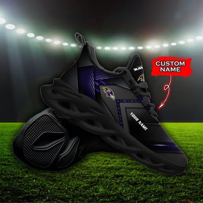 Custom Name Baltimore Ravens Personalized Max Soul Shoes Fan Gift