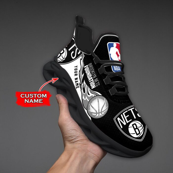 Custom Name Brooklyn Nets Personalized Max Soul Shoes 100 M12