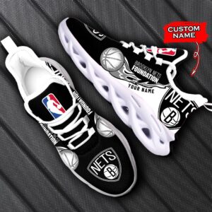 Custom Name Brooklyn Nets Personalized Max Soul Shoes 100 M12