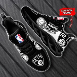 Custom Name Brooklyn Nets Personalized Max Soul Shoes 100 M12