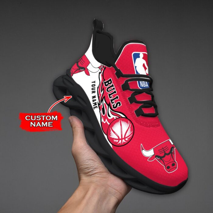 Custom Name Chicago Bulls Personalized Max Soul Shoes 100 M12