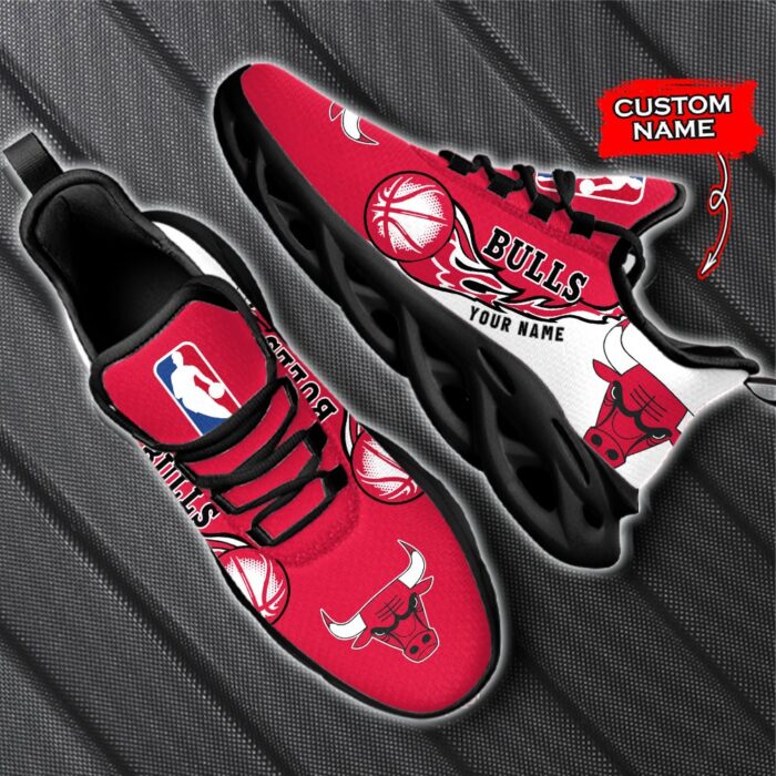 Custom Name Chicago Bulls Personalized Max Soul Shoes 100 M12