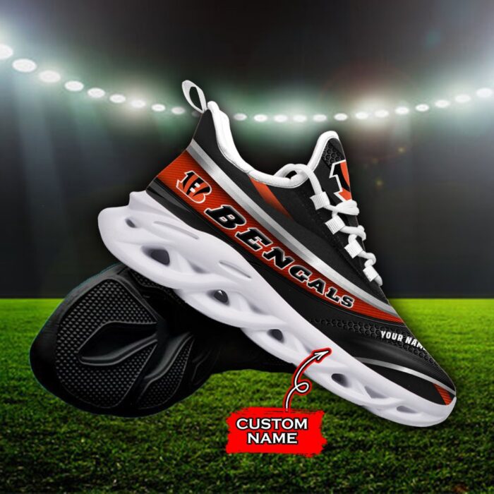 Custom Name Cincinnati Bengals Personalized Max Soul Shoes 94