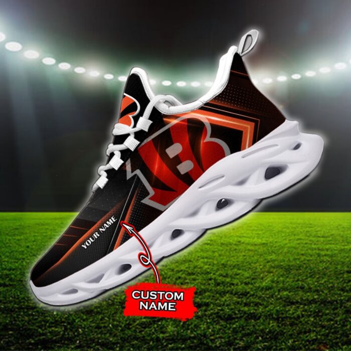 Custom Name Cincinnati Bengals Personalized Max Soul Shoes Ver 2