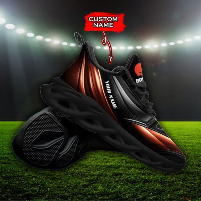 Custom Name Cleveland Browns Personalized Max Soul Shoes 85