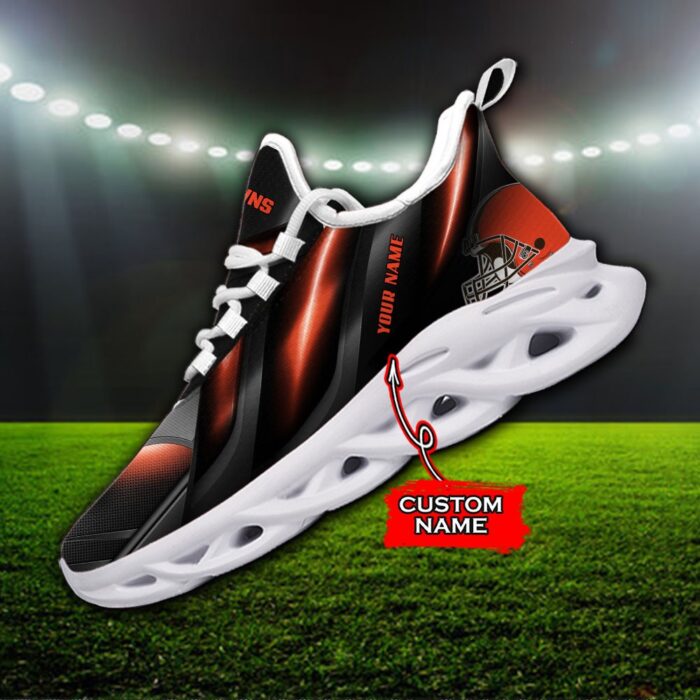 Custom Name Cleveland Browns Personalized Max Soul Shoes Ver 1